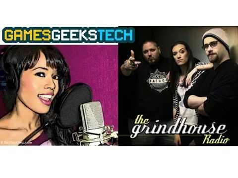 Photo of Adesina Sanchez, host of the Games Geeks Tech Talk, and the Grindhouse Radio crew.